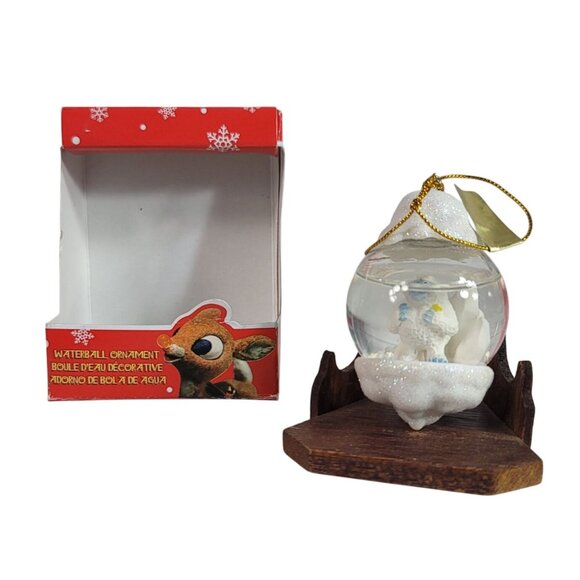 Enesco Bumble Waterball Ornament Abominable Snowman Rudolph Red Nosed Reindeer - Picture 1 of 10